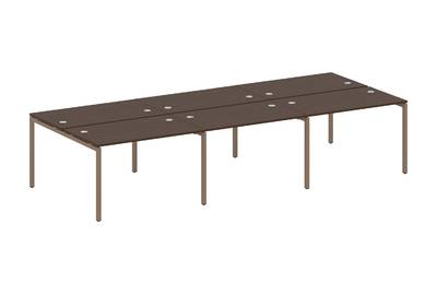 Бенч-стол на 6 раб.мест на П-образном м/к Metal system quattro 40x40 40БП.СМ-6.2