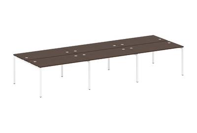 Бенч-стол на 6 раб.мест на П-образном м/к Metal system quattro 40x40 40БП.СМ-6.3