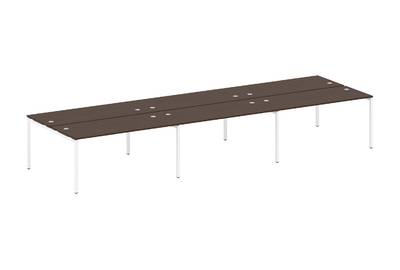 Бенч-стол на 6 раб.мест на П-образном м/к Metal system quattro 40x40 40БП.СМ-6.4