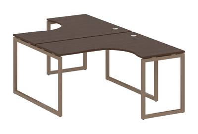 Бенч-стол криволинейный на О-образном м/к Metal system quattro 40x40 40БО.РАС-СА-2.3