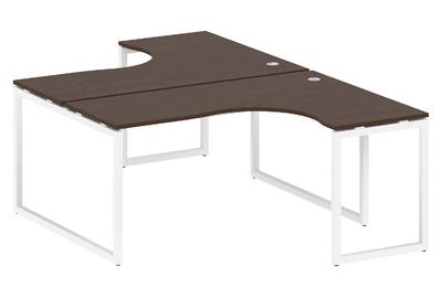 Бенч-стол криволинейный на О-образном м/к Metal system quattro 40x40 40БО.РАС-СА-2.4