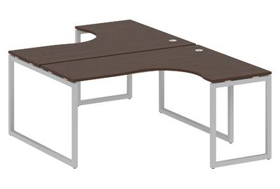 Бенч-стол криволинейный на О-образном м/к Metal system quattro 40x40 40БО.РАС-СА-2.4