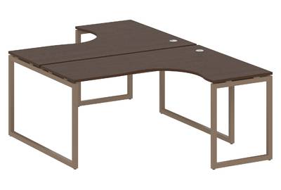 Бенч-стол криволинейный на О-образном м/к Metal system quattro 40x40 40БО.РАС-СА-2.4