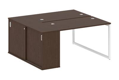 Бенч-стол на О-образном м/к с опорным шкафом-купе Metal system quattro 40x40 40БО.РС-СШК-1.2