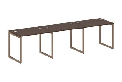 Бенч-стол на 3 раб.места на О-образном м/к Metal system quattro 40x40 40БО.СМ-3.1