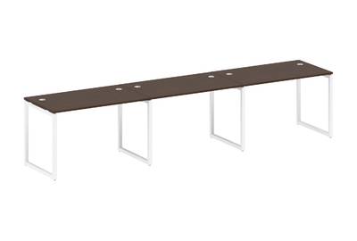 Бенч-стол на 3 раб.места на О-образном м/к Metal system quattro 40x40 40БО.СМ-3.2