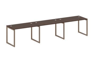 Бенч-стол на 3 раб.места на О-образном м/к Metal system quattro 40x40 40БО.СМ-3.2
