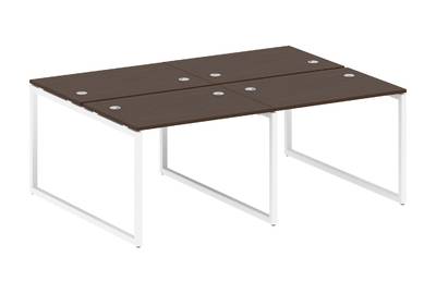 Бенч-стол на 4 раб.места на О-образном м/к Metal system quattro 40x40 40БО.СМ-4.1
