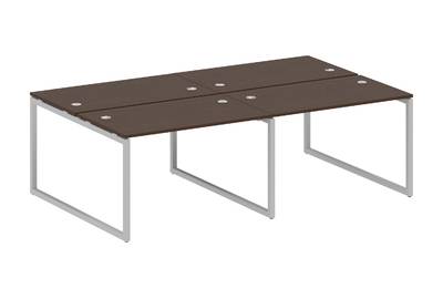 Бенч-стол на 4 раб.места на О-образном м/к Metal system quattro 40x40 40БО.СМ-4.2