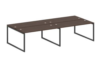 Бенч-стол на 4 раб.места на О-образном м/к Metal system quattro 40x40 40БО.СМ-4.4