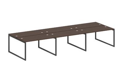 Бенч-стол на 6 раб.мест на О-образном м/к Metal system quattro 40x40 40БО.СМ-6.3