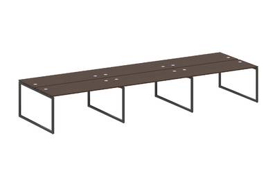 Бенч-стол на 6 раб.мест на О-образном м/к Metal system quattro 40x40 40БО.СМ-6.4