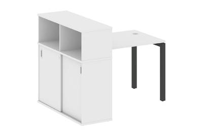 Письменный стол на П-образном м/к с опорным шкафом-купе Metal system quattro 50x50 50БП.РС-СШК-3.1