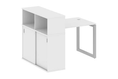 Письменный стол на О-образном м/к с опорным шкафом-купе Metal system quattro 50x50 50БО.РС-СШК-3.1