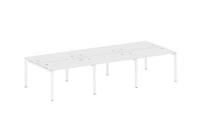 Бенч-стол на 6 раб.мест на П-образном м/к Metal system quattro 50x50 50БП.СМ-6.2