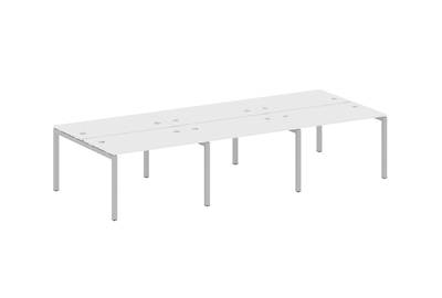 Бенч-стол на 6 раб.мест на П-образном м/к Metal system quattro 50x50 50БП.СМ-6.2