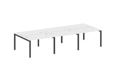 Бенч-стол на 6 раб.мест на П-образном м/к Metal system quattro 50x50 50БП.СМ-6.2