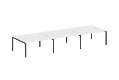 Бенч-стол на 6 раб.мест на П-образном м/к Metal system quattro 50x50 50БП.СМ-6.4
