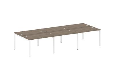 Бенч-стол на 6 раб.мест на П-образном м/к Metal system quattro 50x50 50БП.СМ-6.2