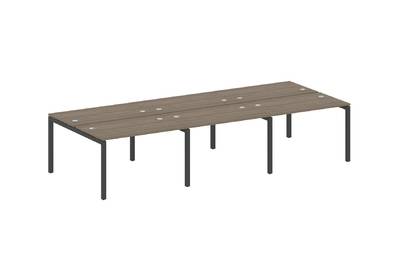 Бенч-стол на 6 раб.мест на П-образном м/к Metal system quattro 50x50 50БП.СМ-6.2