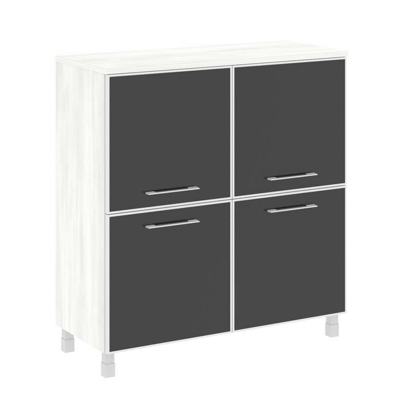 Yalta Шкаф квадратный LT.SD-1.2 R black Снежная Патина/Стекло Black 1098*452*1168