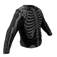 Skeleton Costume Burlap Shirt