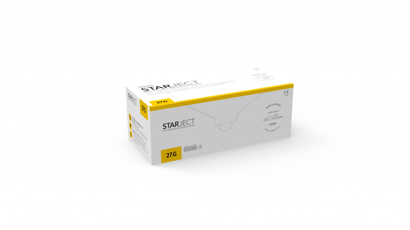 Иглы карпульные Mr.Curette, STARJECT 27G-L, 0,4х30 мм, 100 шт/упак