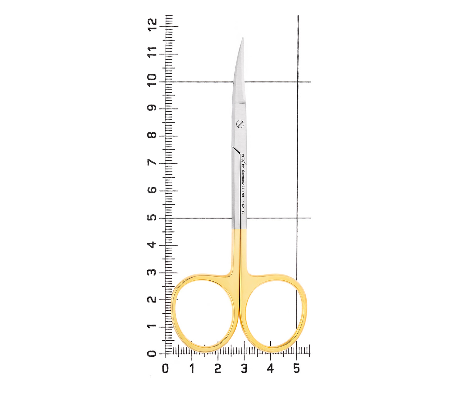 HLW 19-2TC - ножницы хирургические изогнутые Iris-Schere TC, 115 мм