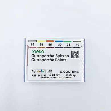 Штифты гуттаперчевые, Coltene, Top Color ISO 15-45, 100 шт