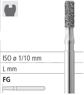 Боры стоматологические алмазные FG 835/009, черный, 6шт. ISO код 314109544009, арт: FG212/6 СB