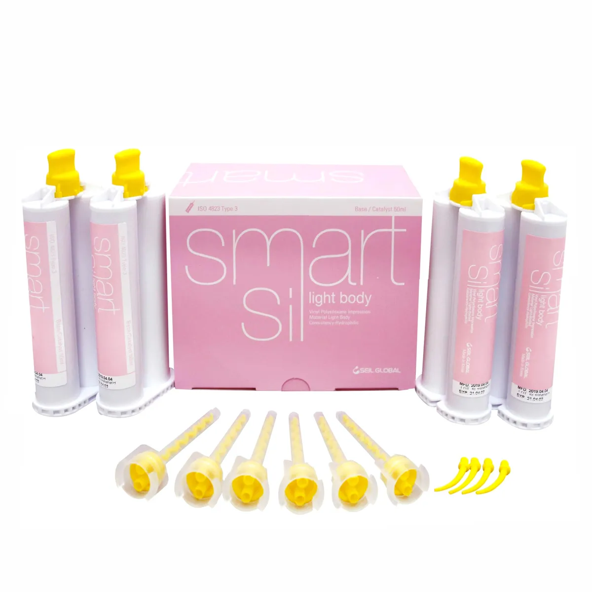 Слепочная масса, Seil Global, Смарт Сил Лайт (Smart Sil Light Body), 4х50мл