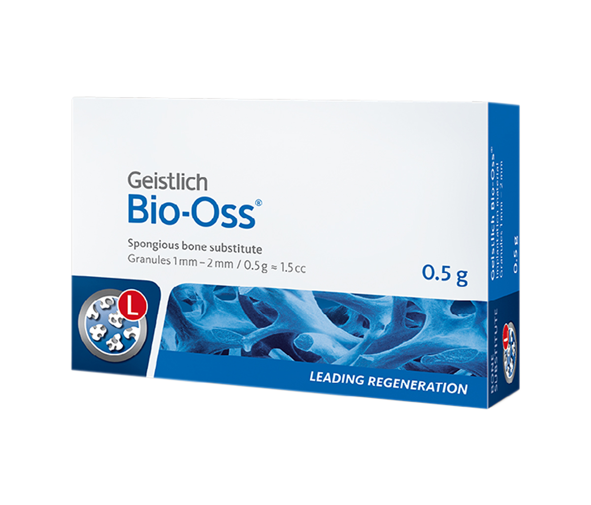 Geistlich Pharma Bio-Oss - 0,5 г, гранулы 1-2 мм, размер L, натуральный костнозамещающий материал