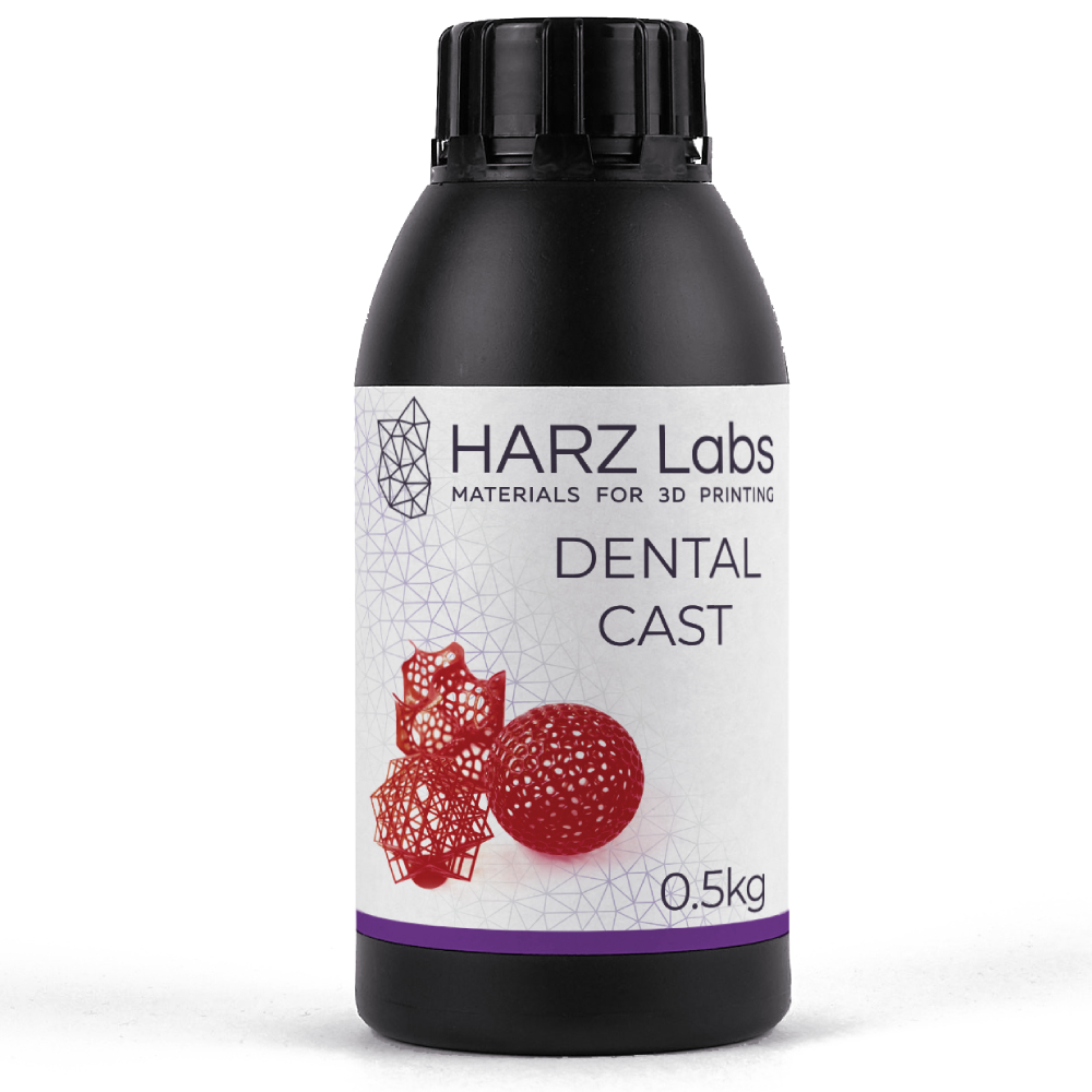 Фотополимер HARZ Labs Dental Cast Cherry 0,5 кг