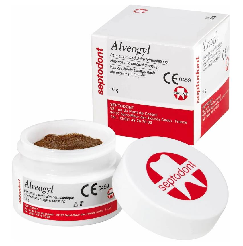 Alveogyl / Альвожил - гемостатическая хирургическая повязка (10 г) Septodont