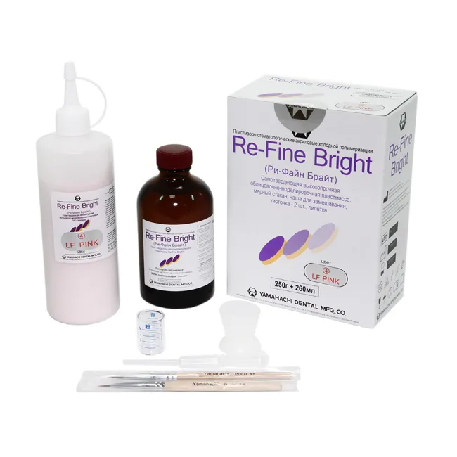 Пластмасса самотвердеющая, YAMAHACHI, Re-Fine Bright, LF PINK, 250г+260мл