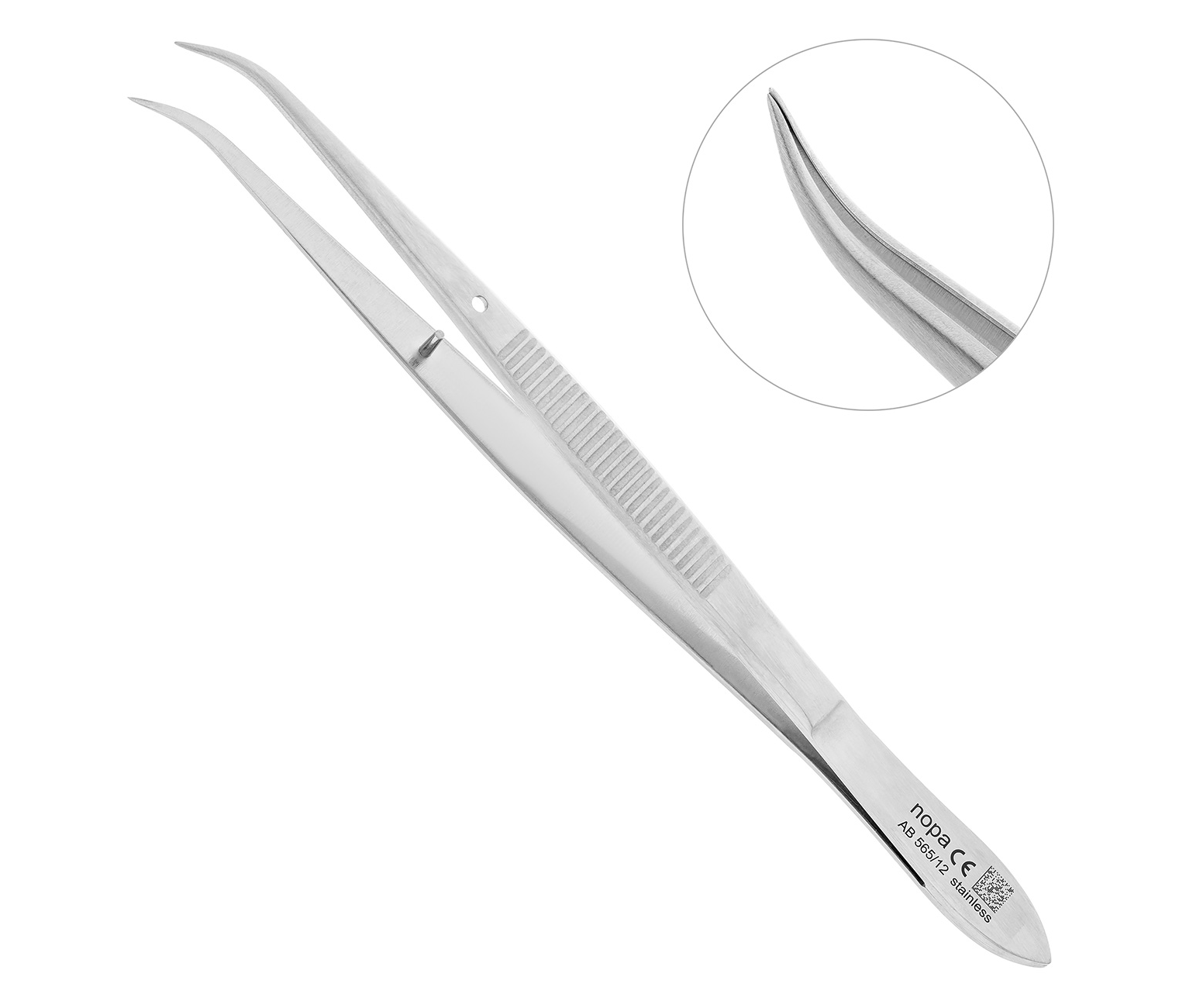 Nopa Instruments AB 565/12 - пинцет для удаления осколков со спицей или без спицы, AB 565/12