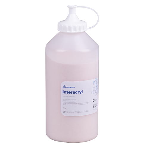 Порошок пластмассы для ортодонтических аппаратов INTERACRYL ORTHO, холодной полимеризации, прозрачный. Упаковка 1000гр., арт: 1526