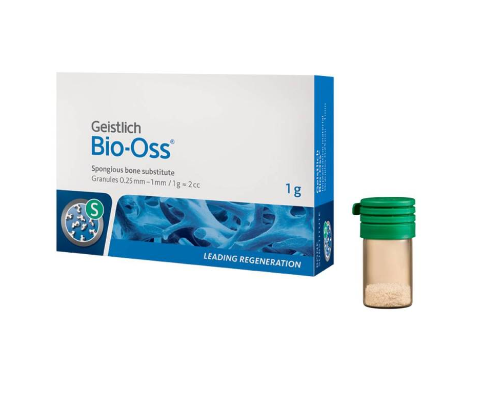 Geistlich Pharma Bio-Oss - 1,0 г, гранулы 0,25-1 мм, размер S, натуральный костнозамещающий материал