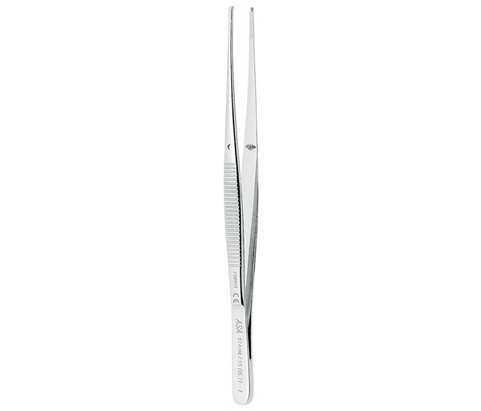 Asa Dental 0631-1 - пинцет хирургический стоматологический прямой, 12,5 см