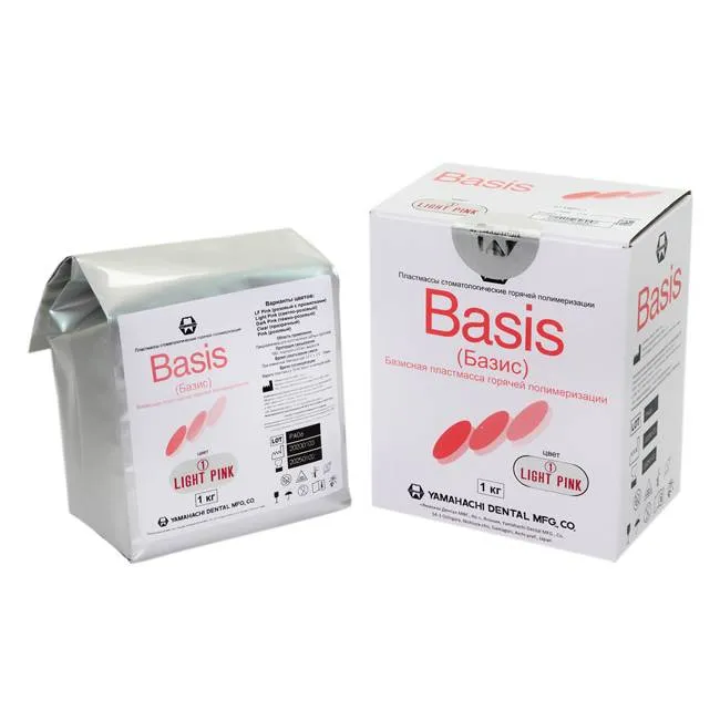 Пластмасса базисная, YAMAHACHI, Basis, горячая полимеризация, Light Pink, 1кг