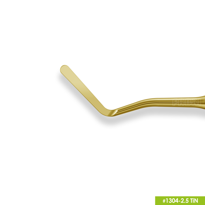 1304-2,5 TiN Удлиненная средняя гладилка с штопфером-шариком Ø2.5mm. Ручка Ø6mm. Покрытие Gold