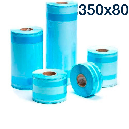 Рулон для стерилизации со складкой 350х80мм/100м "Клинипак"