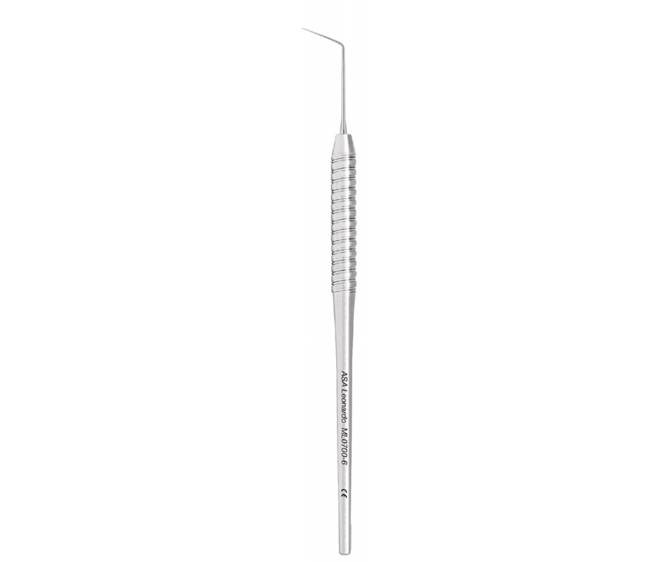 Asa Dental ML0700-6 - зонд N6 односторонний изогнутый Leonardo с полой легкой ручкой