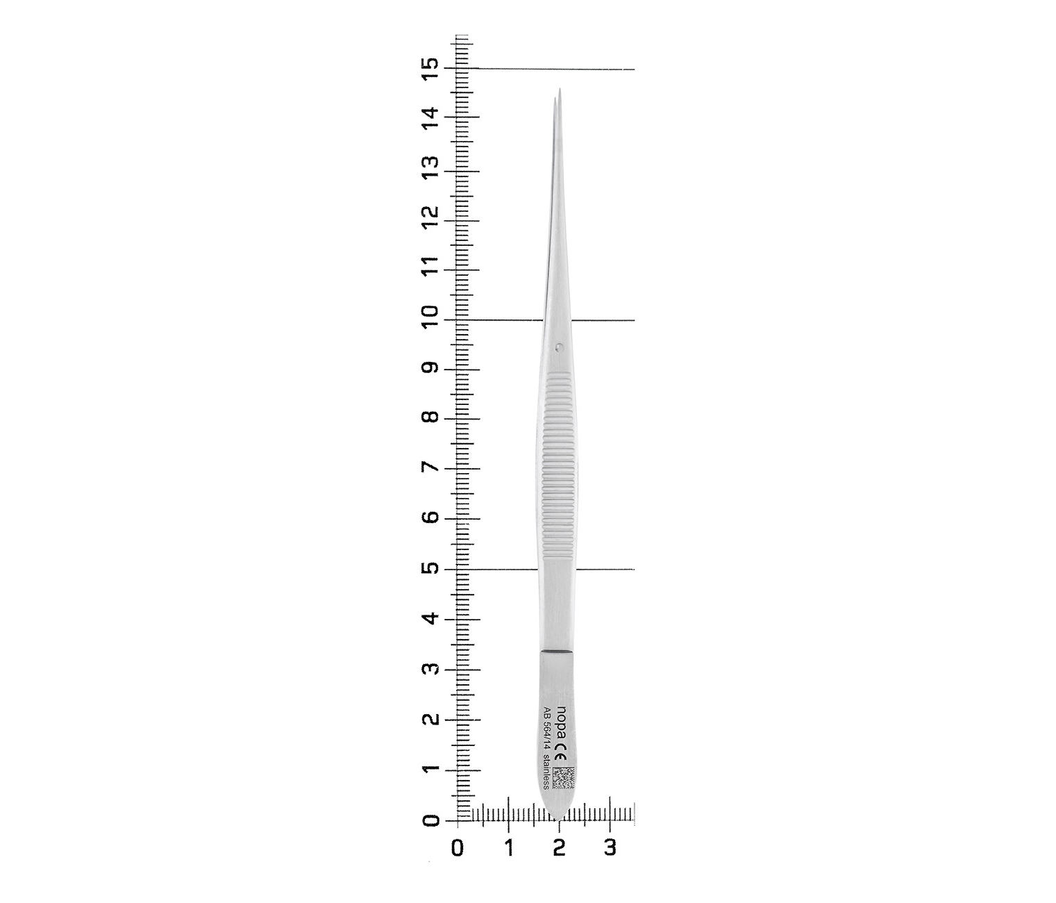 Nopa Instruments AB 564/14 - пинцет для удаления осколков гладкий, прямой, 14,5 см