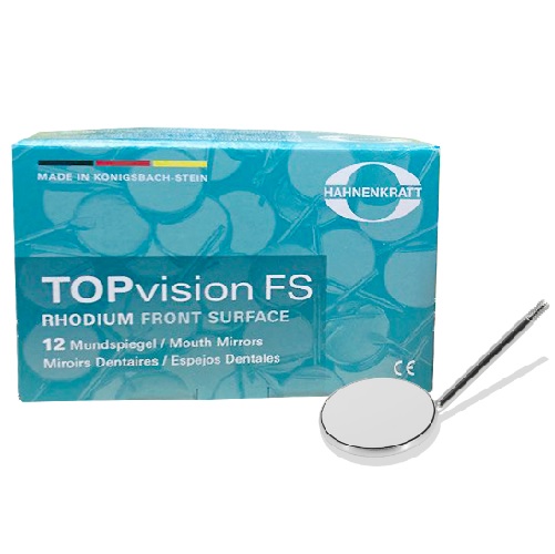 Зеркало стоматологическое родиевое (12 шт.) TOPvision FS Rhodium, без увеличения, размер 4, D22 мм. HAHNENKRATT, арт: 721x4
