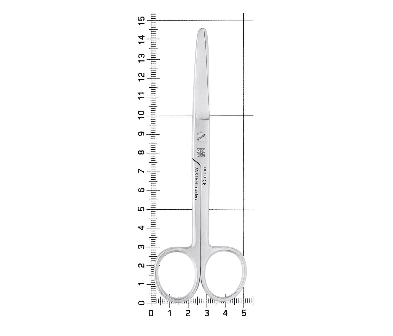 Nopa Instruments AC 011/14 - ножницы операционные, закругленные, изогнутые, 14,5 см
