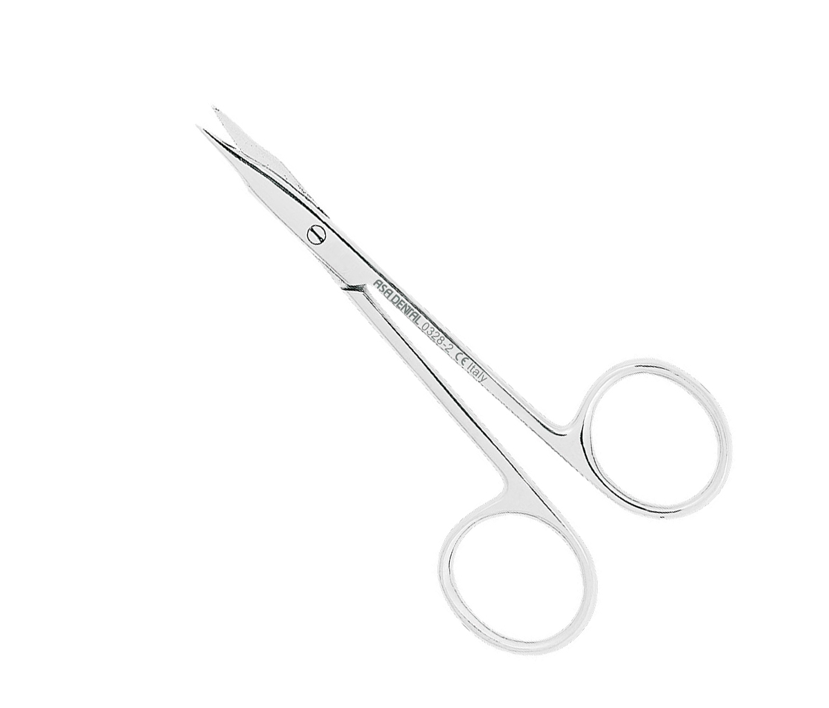 Asa Dental 0328-2 - ножницы для десны N1 изогнутые по плоскости, 11,5 см