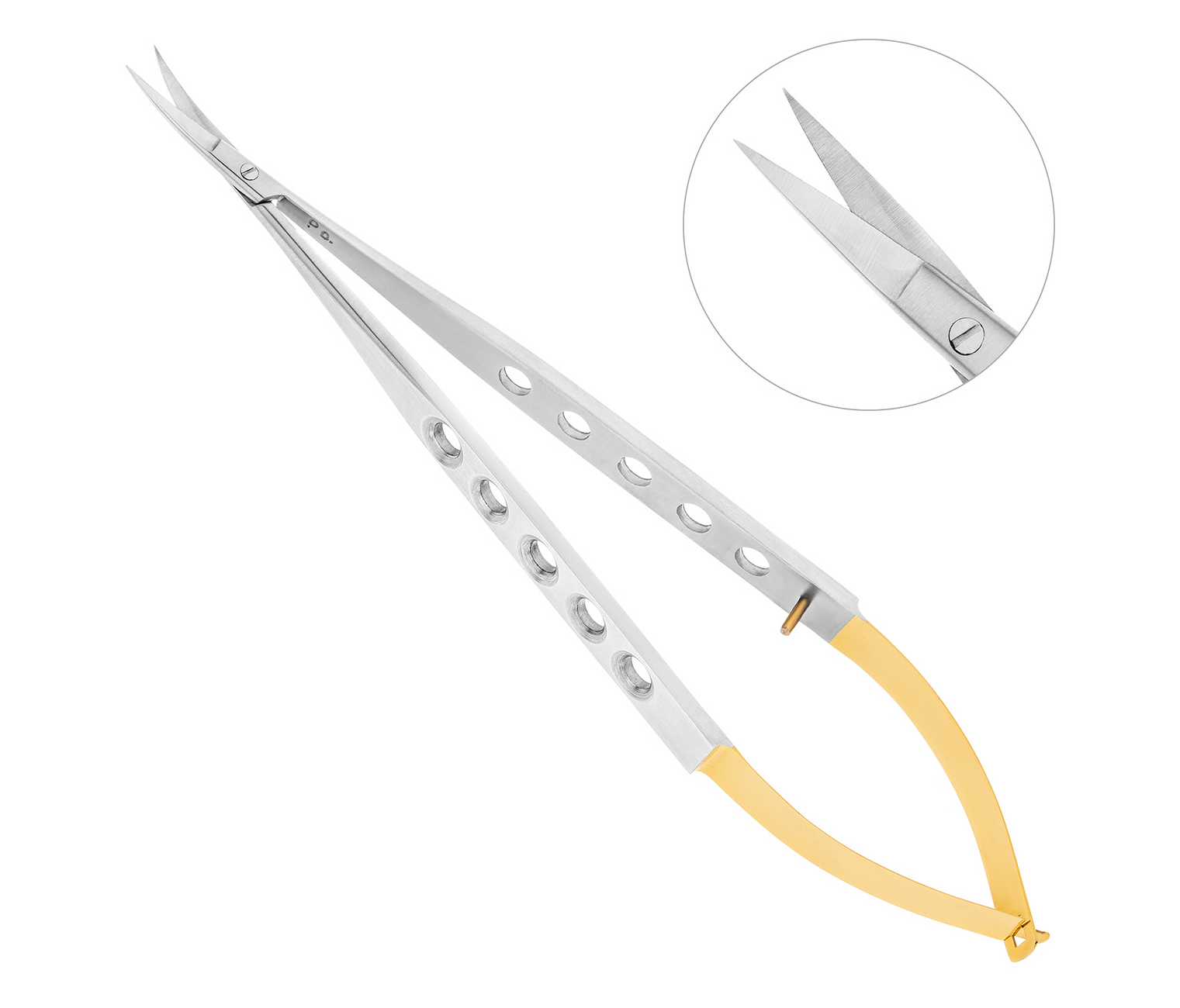 HLW 19-23B - ножницы-микро изогнутые Micro Schere TC, 170 мм