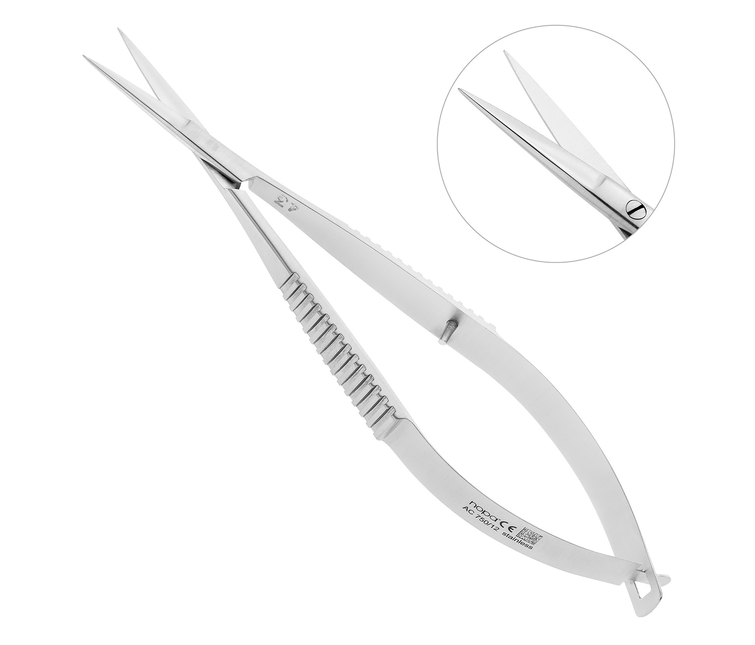 Nopa Instruments AC 750/12 - микроножницы NOYES прямые, 12 см