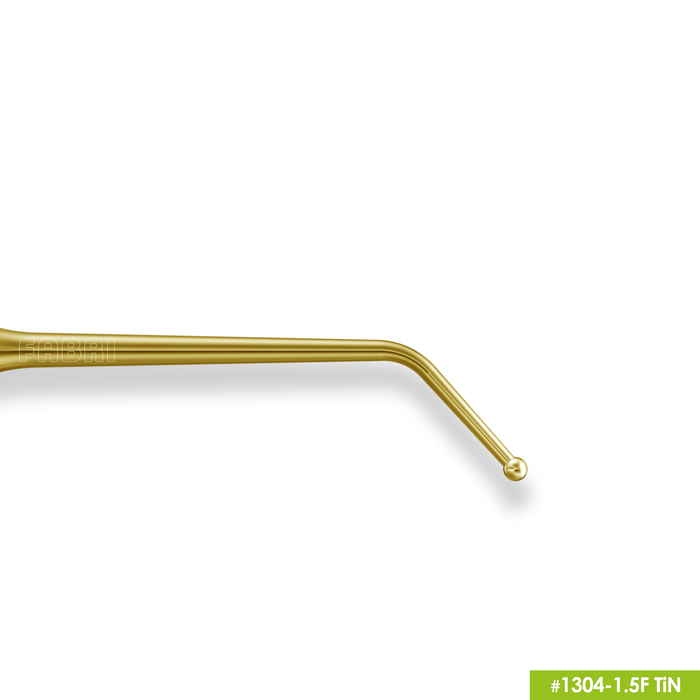 1304-1,5F TiN Удлиненная узкая гладилка с штопфером-шариком Ø1.5mm. Эргономичная ручка Ø10mm. Покрытие Gold